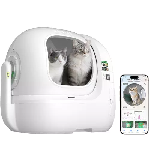 PETKIT PUROBOT Max Pro 2 selbstreinigende Katzentoilette mit Kamera und KI-Tracking