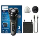 Philips Shaver Series 3000 Elektrischer Nass- und Trockenrasierer für Männer in Schwarz