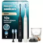Philips Sonicare DiamondClean 9000 Elektrische Zahnbürste Doppelpack - 2 Schallzahnbürsten