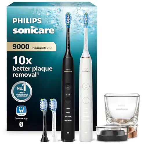Philips Sonicare DiamondClean 9000 Elektrische Zahnbürste Doppelpack - 2 Schallzahnbürsten