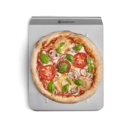BURNHARD Pizzaschaufel aus Edelstahl – Ideal für Pizzastein, Ofen & Grill