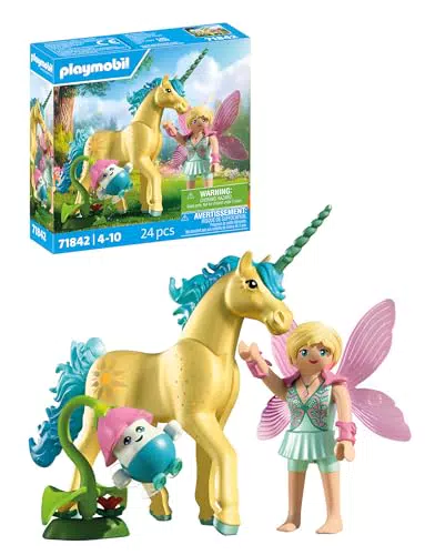 PLAYMOBIL Magic Unicorns Sammel-Einhorn Sonnenscheinblüte mit Fee – 71842