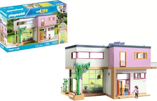 PLAYMOBIL MyLife 71607 Wohnhaus mit Wintergarten – Nachhaltiges Spielzeug ab 4 Jahren
