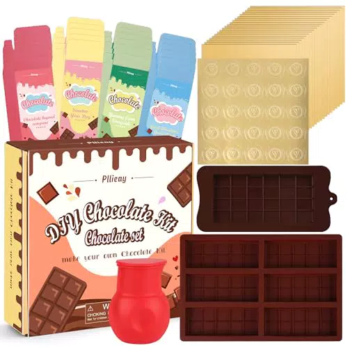 Pllieay Silikon Schokoladenform Set – Personalisierte Schokolade selber machen
