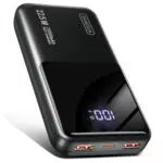 Powerbank 20000mAh mit 22.5W Schnellladung, USB-C/USB-A, LCD für Smartphone Outdoor