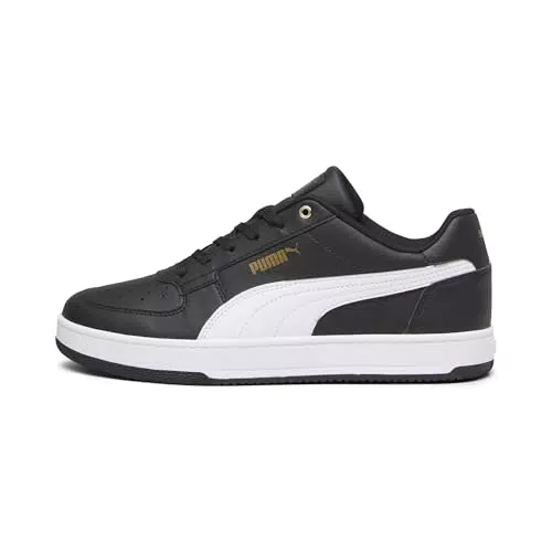 PUMA Unisex CAVEN 2.0 Sneaker, White Black-Gold
