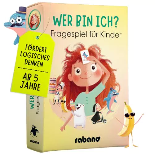 Rabano Wer bin ich? Lernspiel für Kinder – Lustiges Geschenk ab 4 Jahren