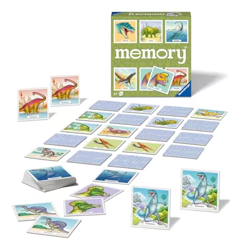 Ravensburger Memory Dinosaurier – Spielklassiker für Kinder ab 3 Jahren