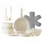 Redchef Antihaft-Keramik Kochgeschirr Set mit Abnehmbaren Griffen für alle Herdarten