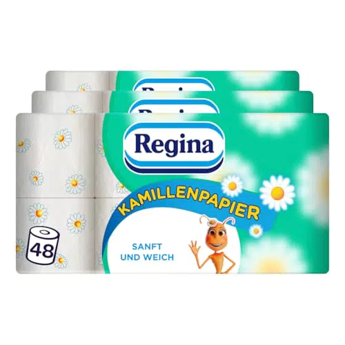 Regina Kamillenpapier 3-lagiges Toilettenpapier, sanft und zuverlässig, FSC-zertifiziert