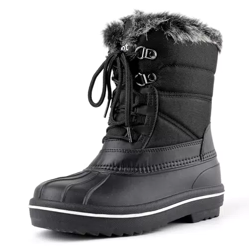 riemot Damen Winterstiefel gefüttert – Wasserfeste, warme Schneestiefel