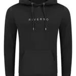 riverso Herren Kapuzenpullover RIVErik Hoodie Sweatshirt Pullover Logo Kapuze Kängurutaschen Regular Einfarbig Baumwolle Beige 4XL
