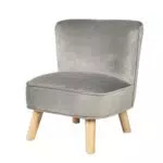 roba Kindersessel Lil Sofa - Bequemer Sessel für Mädchen & Jungen - Stabile Holzfüße - für Baby & Kinderzimmer - Stoff aus Samt - Rosa