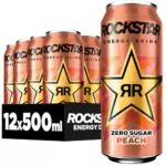 Rockstar Energy Drink Peach Zero Sugar – Erfrischendes koffeinhaltiges Getränk