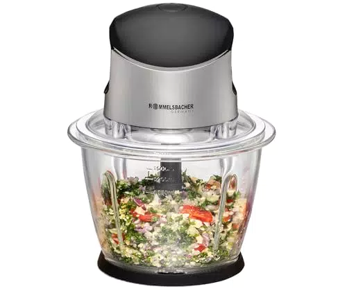 ROMMELSBACHER MZ 500 Multi Zerkleinerer mit Edelstahlmesser und Glasbehälter