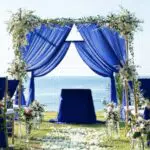 Royal Blue Hintergrund Vorhang Sheer Vorhänge für Wohnzimmer und Fotografie