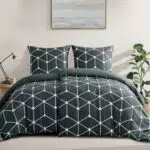 RUIKASI Bettwäsche Set aus Mikrofaser mit geometrischem Muster und Reißverschluss