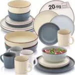 SÄNGER Bombay Sky Kombiservice Steingut Geschirr für 4 Personen