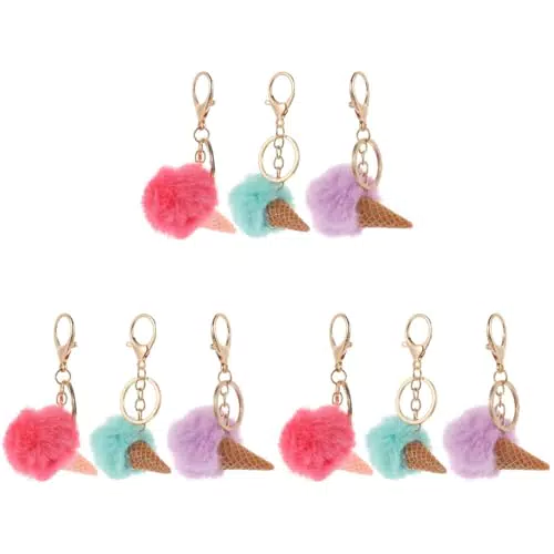 SAFIGLE Plüsch Eistüten Schlüsselanhänger – Süße Deko für Taschen & Geschenke