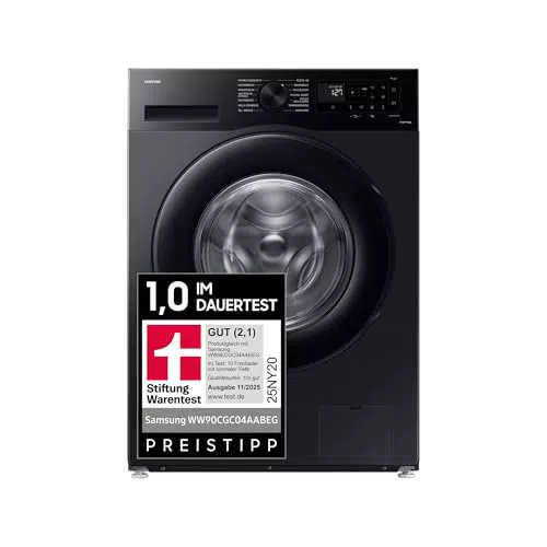 Samsung Waschmaschine WW90CGC04AABEG mit Ecobubble, 14 Programmen, SmartControl