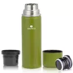 SANTECO Isolierflasche Edelstahl – Auslaufsicherer Thermos für Kaffee & Tee