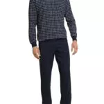 Schiesser Herren Schlafanzug lang mit Bündchen – Bequemer Pyjama für Herren