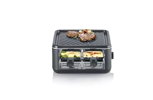 SEVERIN Mini Raclette-Grill RG 2360 mit antihaftbeschichteter Grillplatte