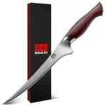 SHAN ZU Santoku Messer – Japanisches Küchenmesser aus Hochcarbonstahl, scharf