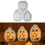 Silikon Gießformen Halloween Kürbis – Silikonform für Kerzenhalter & Basteln