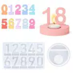 Silikonformen Zahlen Gießform für Kerzenhalter und DIY Geburtstagskerzen