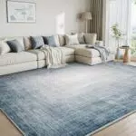 SIXHOME Abstrakter Teppich für Wohnzimmer und Schlafzimmer, waschbar, rutschfest