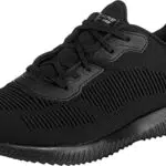 Skechers Damen BOBS Squad Tough Talk Sneaker, Black Engineered Knit/Trim