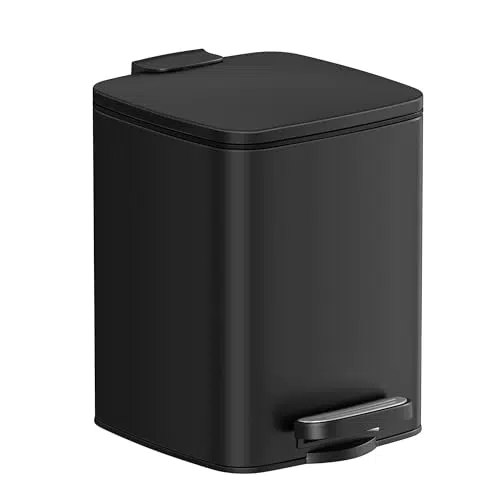 SONGMICS Kosmetikeimer LTB590B0602 – Tretmülleimer mit Softclose für Bad und Küche