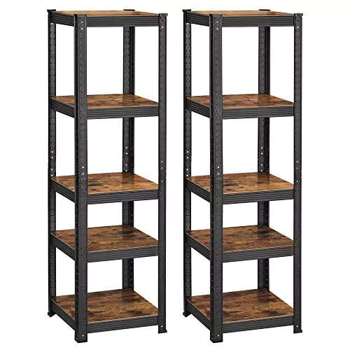 SONGMICS Standregal GLR037B02 – Bücherregal und Lagerregal mit verstellbaren Ablagen