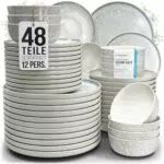 Pure Living Frühstücksteller Set - Hochwertige Steingut Dessertteller spülmaschinenfest