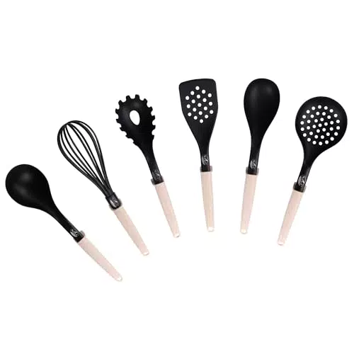 STONELINE Natural Line Küchenhelfer Set – hitzebeständige Nylon Utensilien