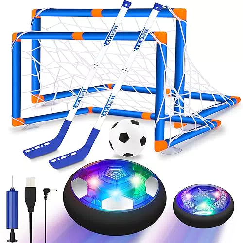 SUNNOW Air Power Fußball 3-in-1 Hover Ball Set mit LED-Licht für Kinder ab 3 Jahren