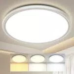 Swoieltr LED Deckenlampe mit Fernbedienung, dimmbar, IP44, 24W für Wohnzimmer