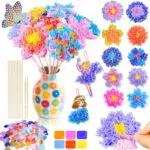 Taimimy Bastelset für Kinder – Kreatives Bastelspielzeug Blumen & Schmetterlinge