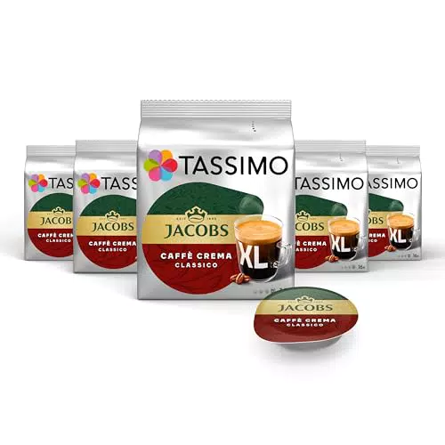 Tassimo Kapseln Jacobs Caffè Crema Mild XL, 80 Kaffeekapseln
