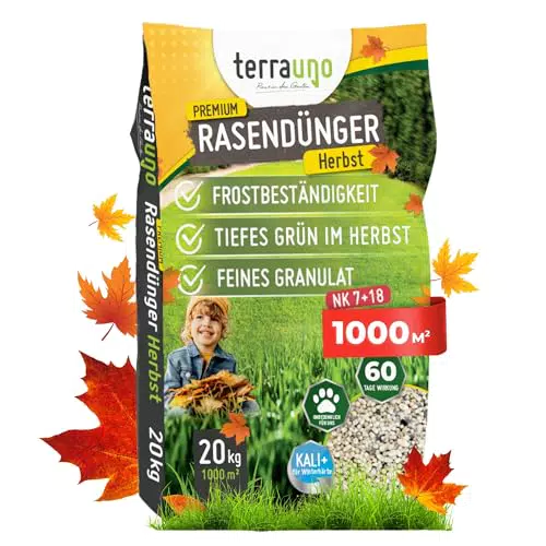 TerraUno Premium Herbstdünger – Gesunder Rasen ohne Moos & Unkraut, Langzeitwirkung