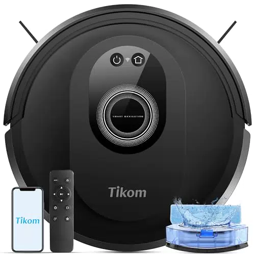 Tikom G8000 Max Saugroboter mit Wischfunktion, 5000Pa, WLAN, ideal für Tierhaare