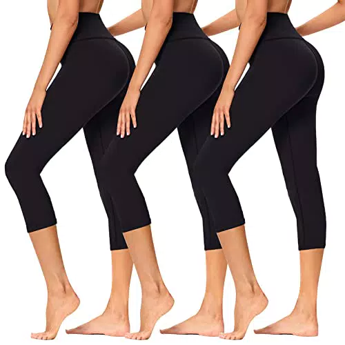 Sportliche Capri Leggings für Damen - Hochtaillierte 3/4 Sporthose