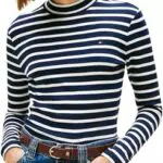 Tommy Hilfiger Damen Langarmshirt Slim Cody Mock-Neck – Modernes Designer-Shirt