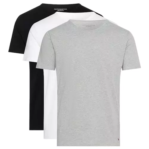 Tommy Hilfiger Herren T-Shirts Kurzarm Stretch mit Rundhalsausschnitt