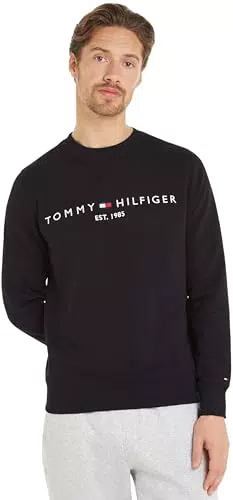 Tommy Hilfiger Herren Sweatshirt Logo ohne Kapuze
