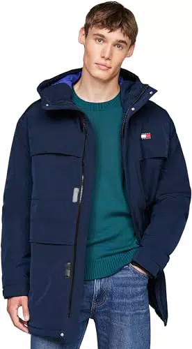 Tommy Jeans Herren Parka Tech Canvas mit Kapuze