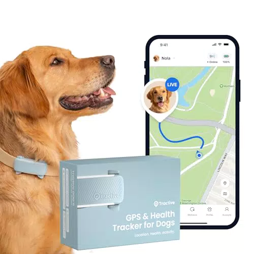 Tractive GPS Tracker für Hunde | Live-Ortung, Weglaufalarm, Aktivitätstracking