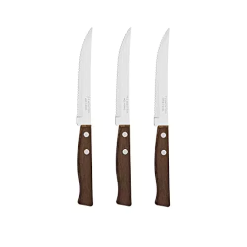 Tramontina Steakmesser Set Tradicional mit Naturholzgriff und Edelstahl Klinge