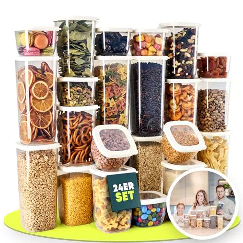 uandu Vorratsdosen mit Deckel Luftdicht - 12er Vorratsdosen Set
